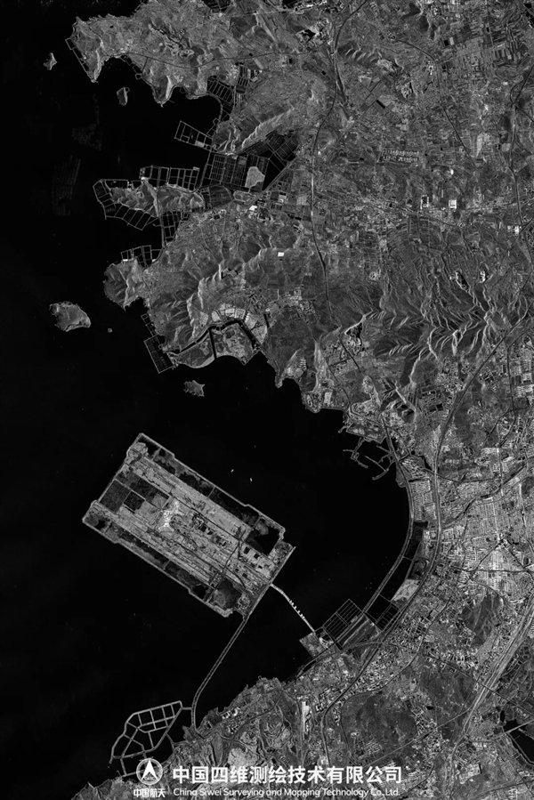 ▲大连金州湾机场（来源：四维高景二号06星/条带模式）