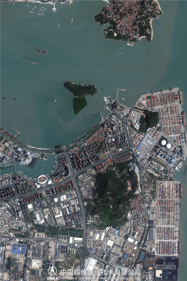 ▲厦门鼓浪屿光学影像（来源：四维高景一号04星）