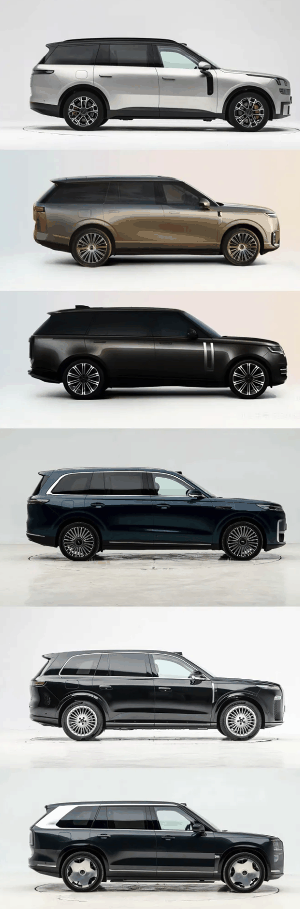 ▲目前已经上市/曝光的大六座 SUV 们，猜猜谁是谁？图源：微博@吴佩