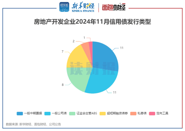 图2：房地产开发企业2024年11月信用债发行类型