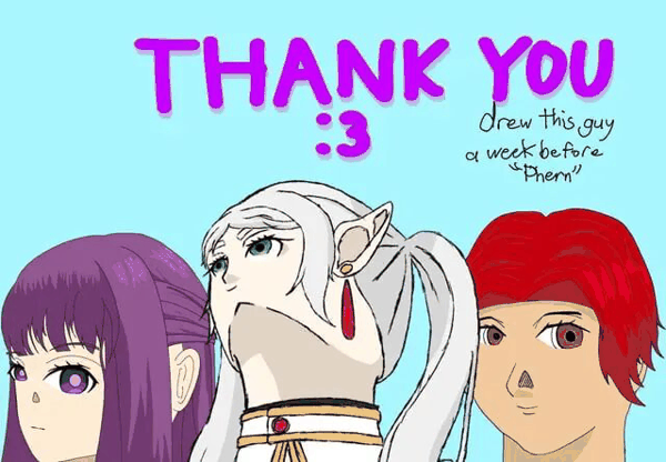 “我不知道要怎么表达感谢，只能再加一副糟糕的‘休塔尔克’凑齐这副作品。”