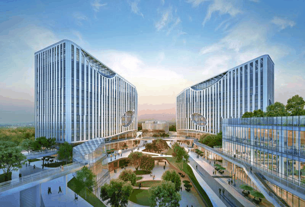 大兴机场临空区国际航空总部园效果图。大兴区委宣传部供图