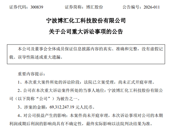 来源：博汇股份公告