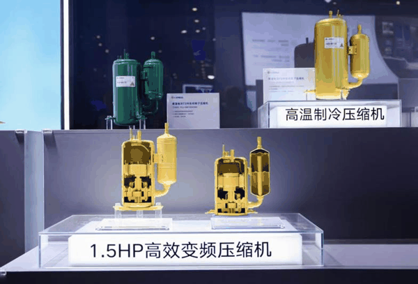 (图为凌达新一代变频转子压缩机)