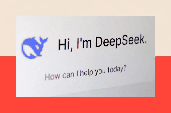 “DeepSeek 应用程式画面上显示：‘今天我可以如何协助你？’”