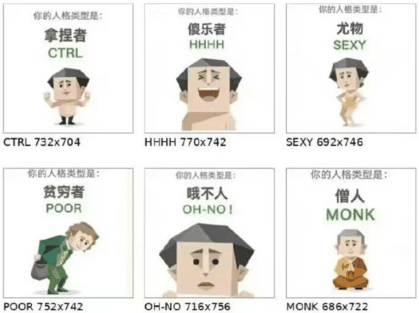 ▲最近，一个名为SBTI人格测试的网页，吸引大量网友参与测试并分享结果。图/中国青年报