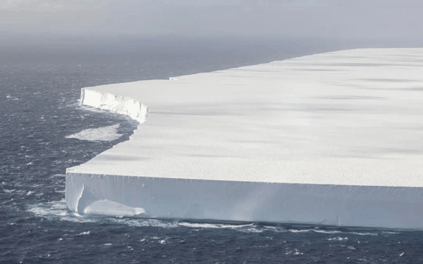 ▲漂泊中的冰山A23a。图/央视新闻微信公众号