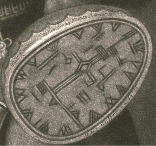 图2 萨米鼓。《身着萨米服饰的林奈》中的细节.jpg