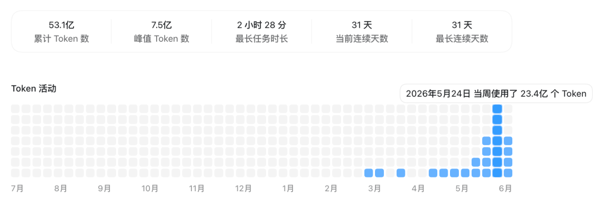 Codex统计的Token使用情况