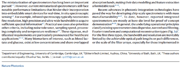 “光学卷积光谱仪”成果发表于《自然·光子学》（Nature Photonics）