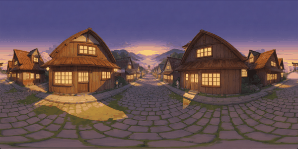 ▲所生成的世界同样可以保存为全景图片，原图约 20MB。