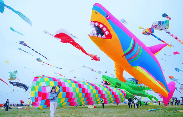 ▲2026潍坊风筝大赛现场。摄影 付明皓