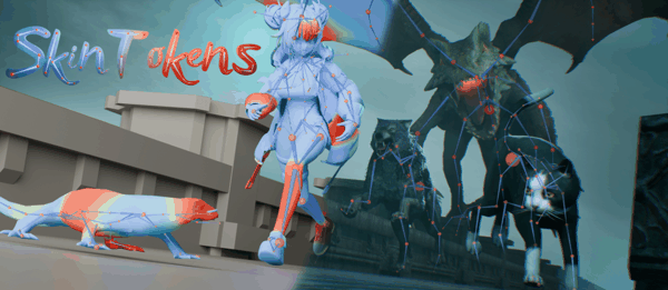 △ 上图展示了SkinTokens如何将静态的3D模型一键转化为高质量、可直接驱动的动画资产