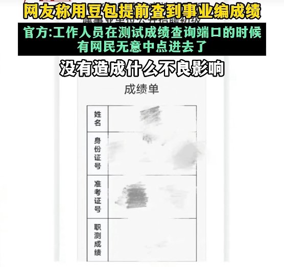 ▲有网友发帖称，“豆包查到2026山东事业编成绩了”。图/大风新闻