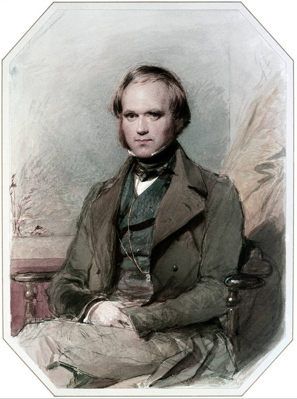 达尔文肖像（1840年 By Geoge Richmon） (1809-1882), painted by George Ric.png