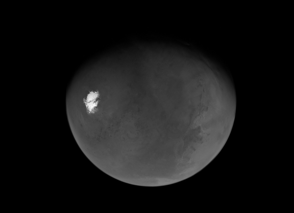 美国NASA的灵神星号探测器拍到火星的南极。(NASA/JPL-Caltech/ASU)