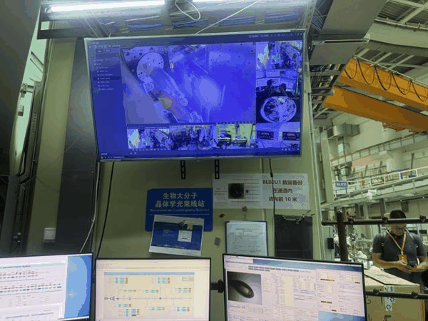 7月8日，上海光源，维亚生物的试验台。澎湃新闻记者 邹娟 图