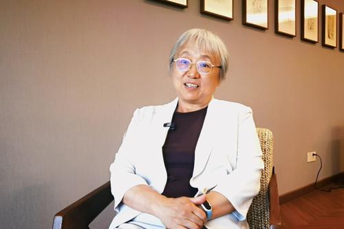 ​中国科学院外籍院士、中国科学院生物与化学交叉研究中心主任袁钧瑛。科技日报记者 房琳琳 摄