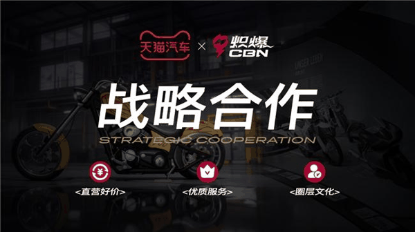 天猫汽车与炽爆CBN战略合作主视觉