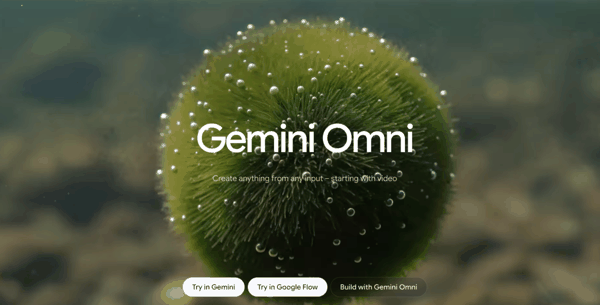 图：Gemini Omni 从展示页走向产品入口