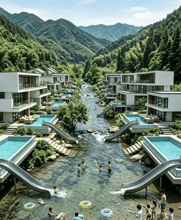 ▲某民宿在社交平台宣传的AI生成图片。图/扬子晚报