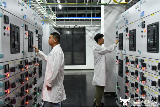 （技术人员在数据中心对设备进行维护）