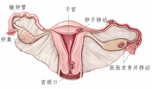 （图：壹图网，经修改）成功受精后，从受精卵到胚胎再到子宫，还有发育和着床等诸多考验