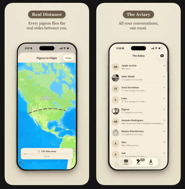 Carrier Pidge 应用的页面｜图片来源：TechSpot