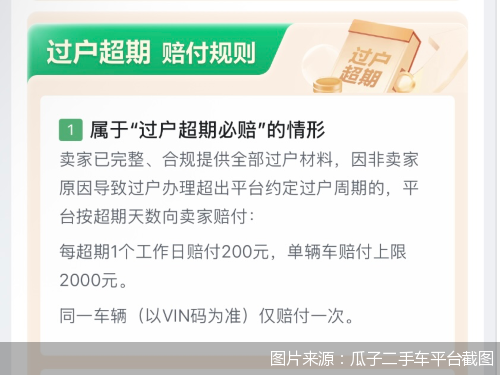 图片来源：瓜子二手车平台截图