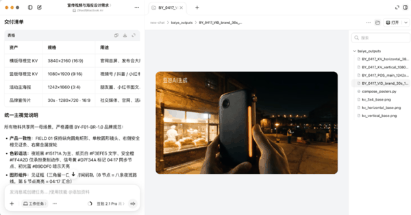 ▲ 一份活动 brief 和品牌使用规范，可以生成一套多媒体传播方案