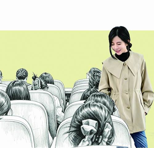  受访者供图，速描效果由软件处理