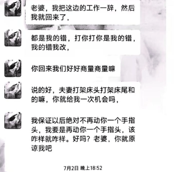 ▲张某向苗苗发送的恳求微信