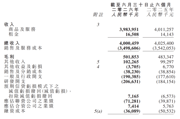 图源：五菱汽车2026年半年报