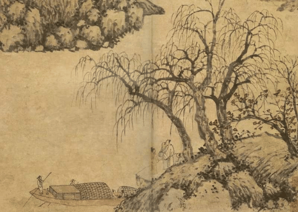 明 沈周《岁暮送别图》（局部）