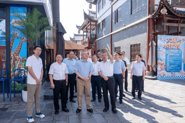 8月10日，沈晓明在大庸古城调研
