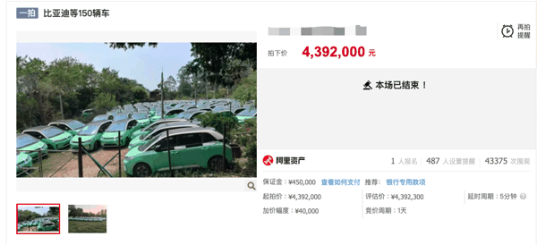 ▲图自阿里拍卖平台