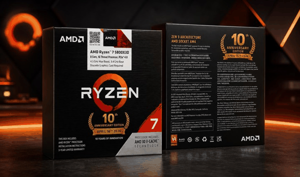 图｜AMD 在 Computex 2026 宣布推出 Ryzen 7 5800X3D 十周年纪念版