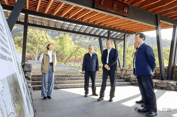 察看东山梨花谷农业文化园建设发展等情况