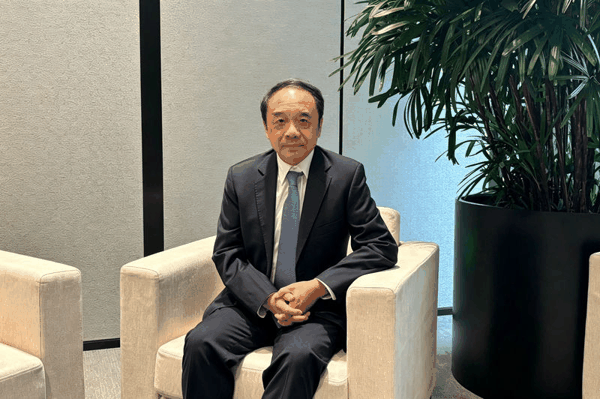 新京报记者专访中国科学院院士王贻芳。米潇楠 摄