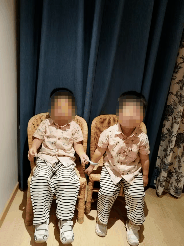 ▲袁女士所生的龙凤胎