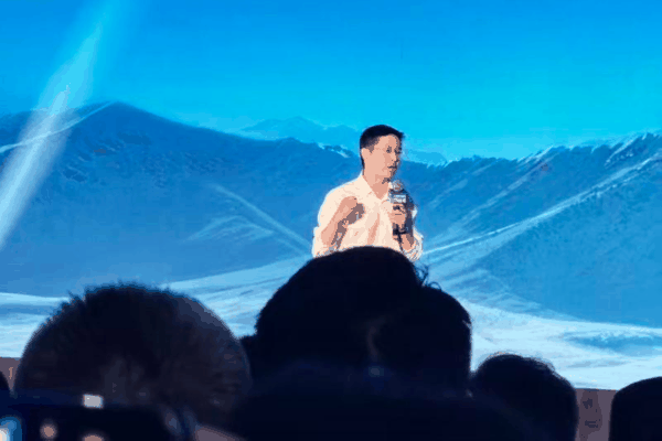 ▲王兴兴在演讲中 红星新闻记者 王田 摄