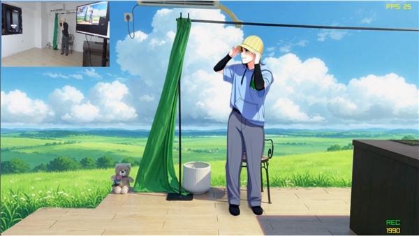 【Scenes AI实时演示将整间办公室化为一片动画草原】