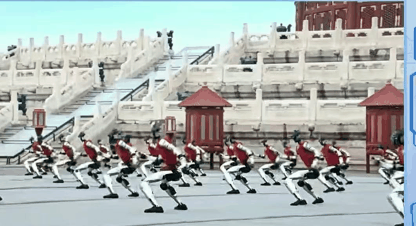 图 在北京天坛的机器人表演