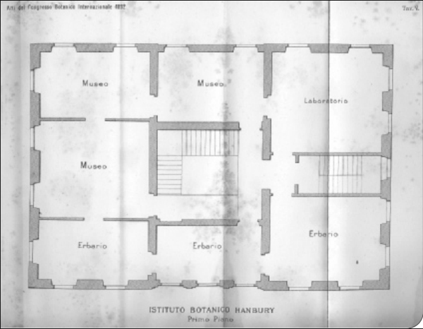 图1 1892年绘制的“Hanbury”新植物学研究所建筑群首层平面图.png